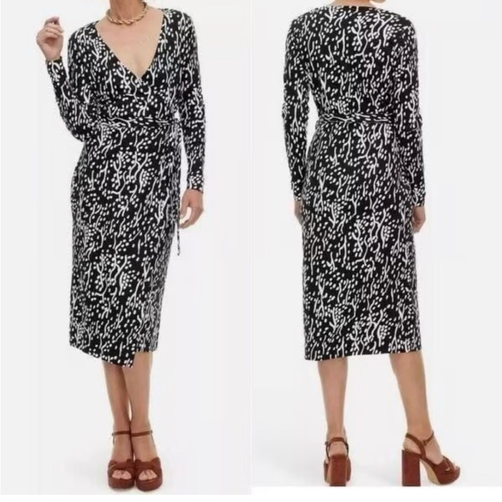 diane von furstenberg sheath midi  wrap dress